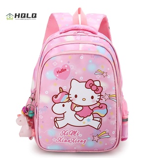 Sanrio Hello Kitty School Backpack 16" Black Canvas Pink GIRLS Large  Bag New