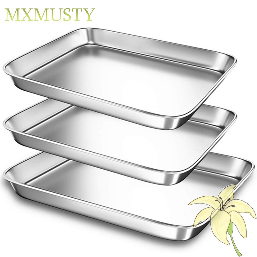 Stainless Steel Rimless Baking Tray MXMUSTY 1Pc Oven Tray Chef Bake Pans  Baking Sheets Cookie Cookware Stainless Steel Toaster Home Dishes Kitchen 