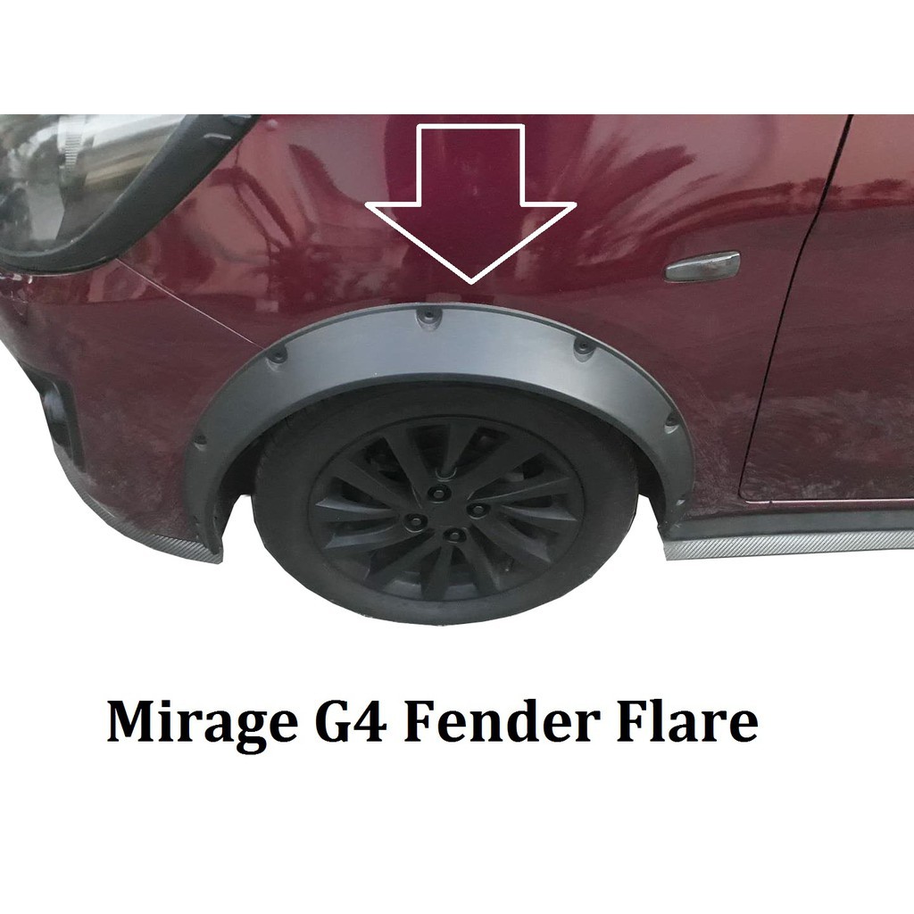 Car Mirage G4 Sedan Universal Fender Flare Protector Free Stainless