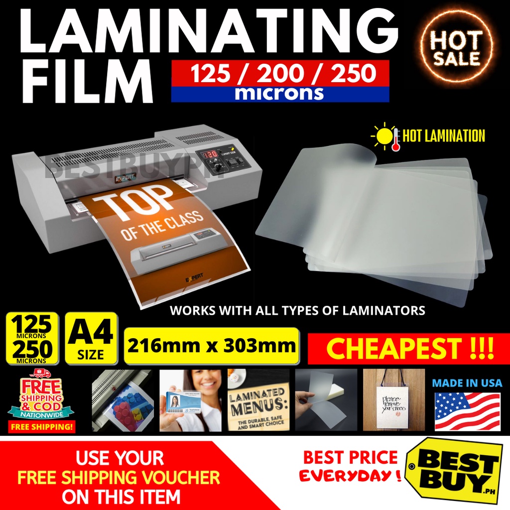 [USA] Laminating Film A4 Size Shopee Philippines