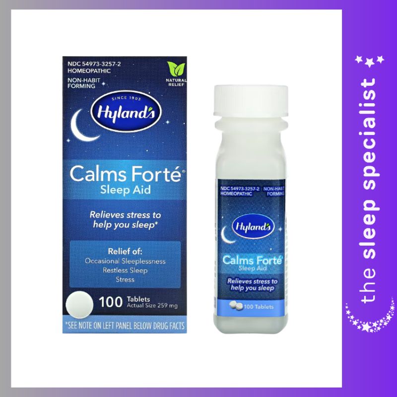Hyland's Calms Forte Sleep Aid 100 Tablets Natural Relief Homeopathic