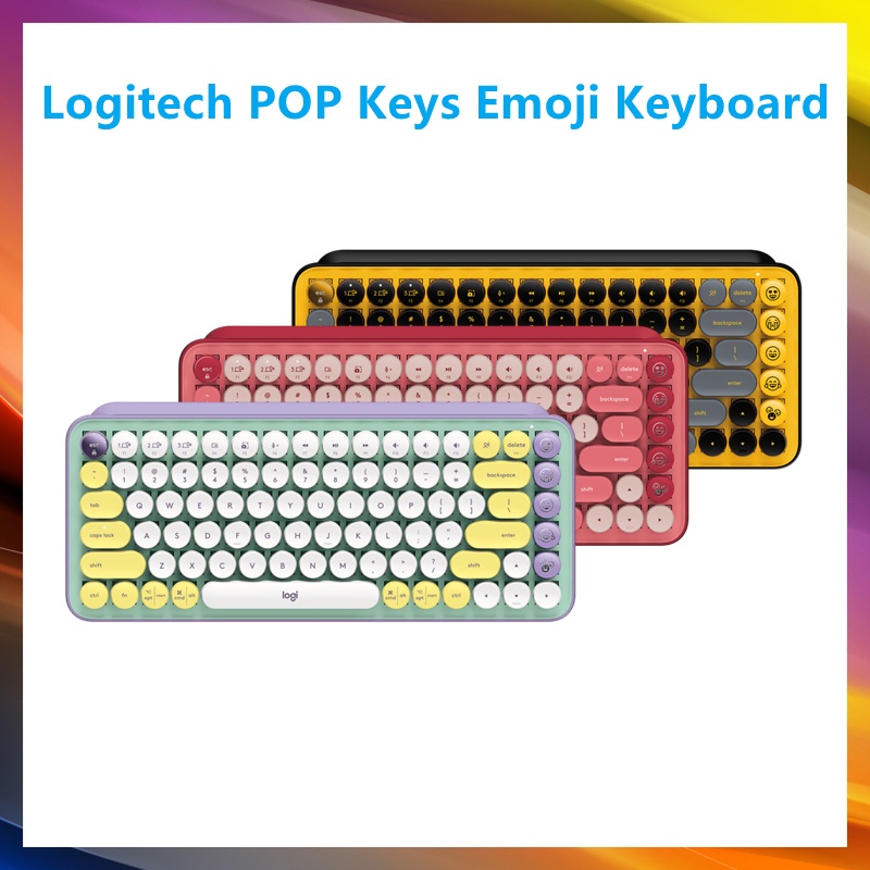 Logitech POP Keys Wireless Mechanical Emoji Keyboard Combining Retro ...