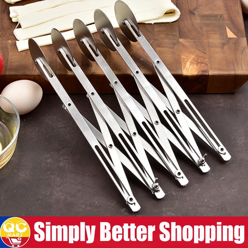 5 Wheels Cutter Dough Divider Bread Slicer Separator Pizza Cutter