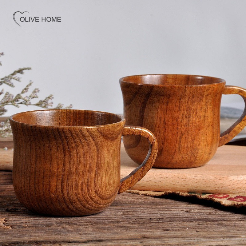 Olive wood cup or mug, handmade, for coffee, tea, water and juices