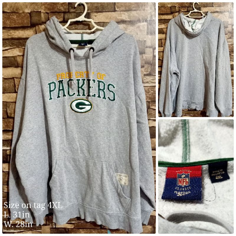 Vintage Reebok Green Bay Packers Hoodie S - Grey – ENDKICKS