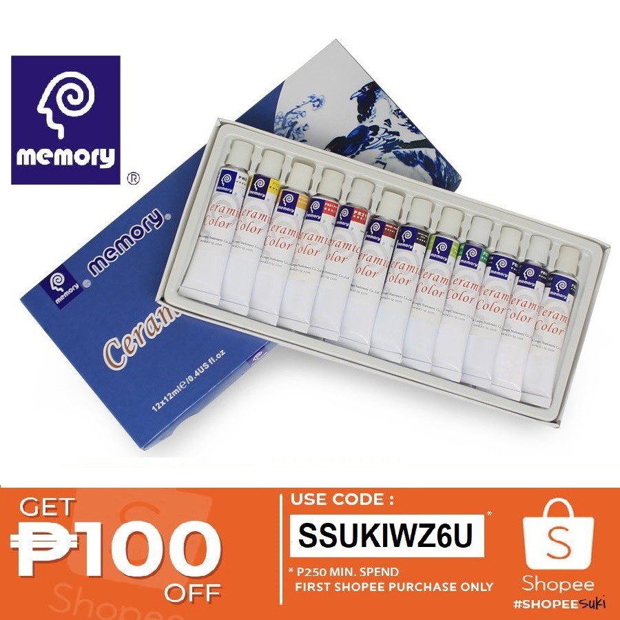 Memory Ceramic Paint 12 Colors - 12ml | Shopee Philippines