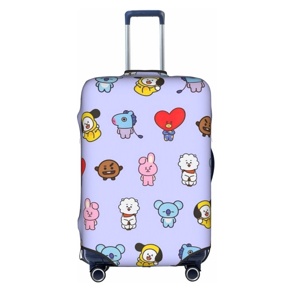 BT21 Washable Travel Luggage Cover Funny Cartoon Suitcase