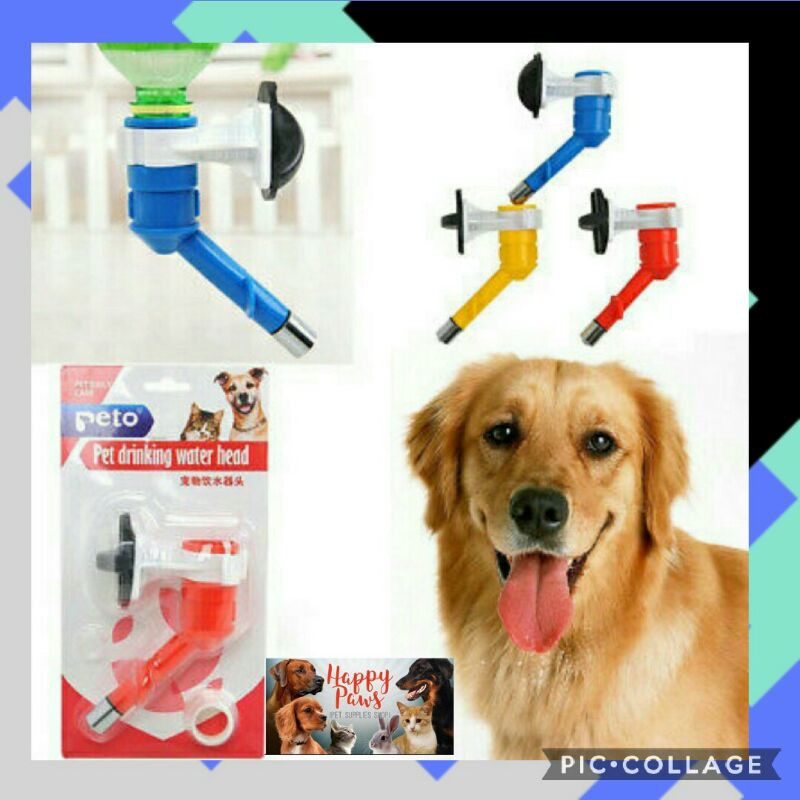 【HAPPY PAWS PET】Pet Dog Cat Drinking Nozzle Feeder Water Nozzle for Dog Pet  Water Automatic Portable