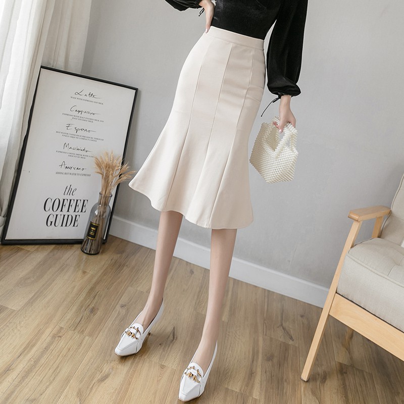 High waisted white skirt 5xl best sale