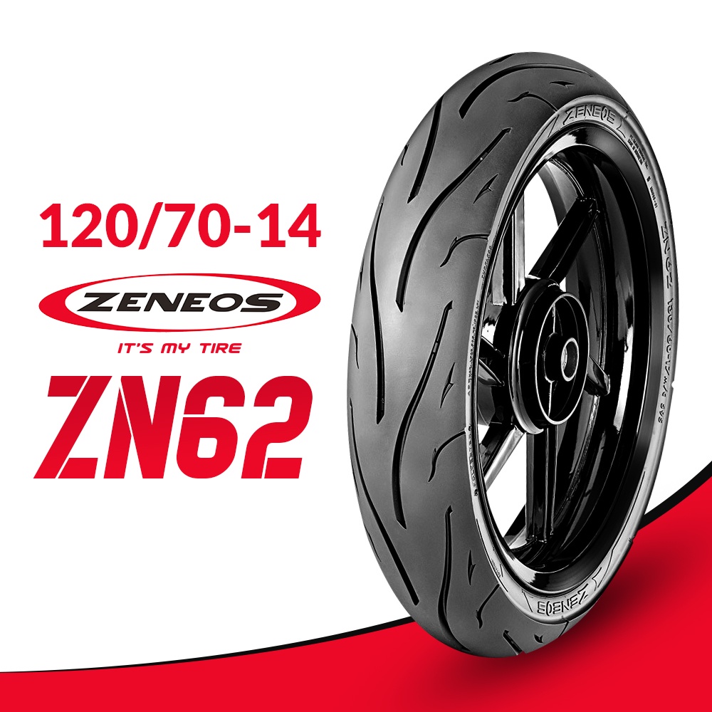 Zeneos ZN62 1207014 Tubeless Motorcycle Tires Sporty designed tread