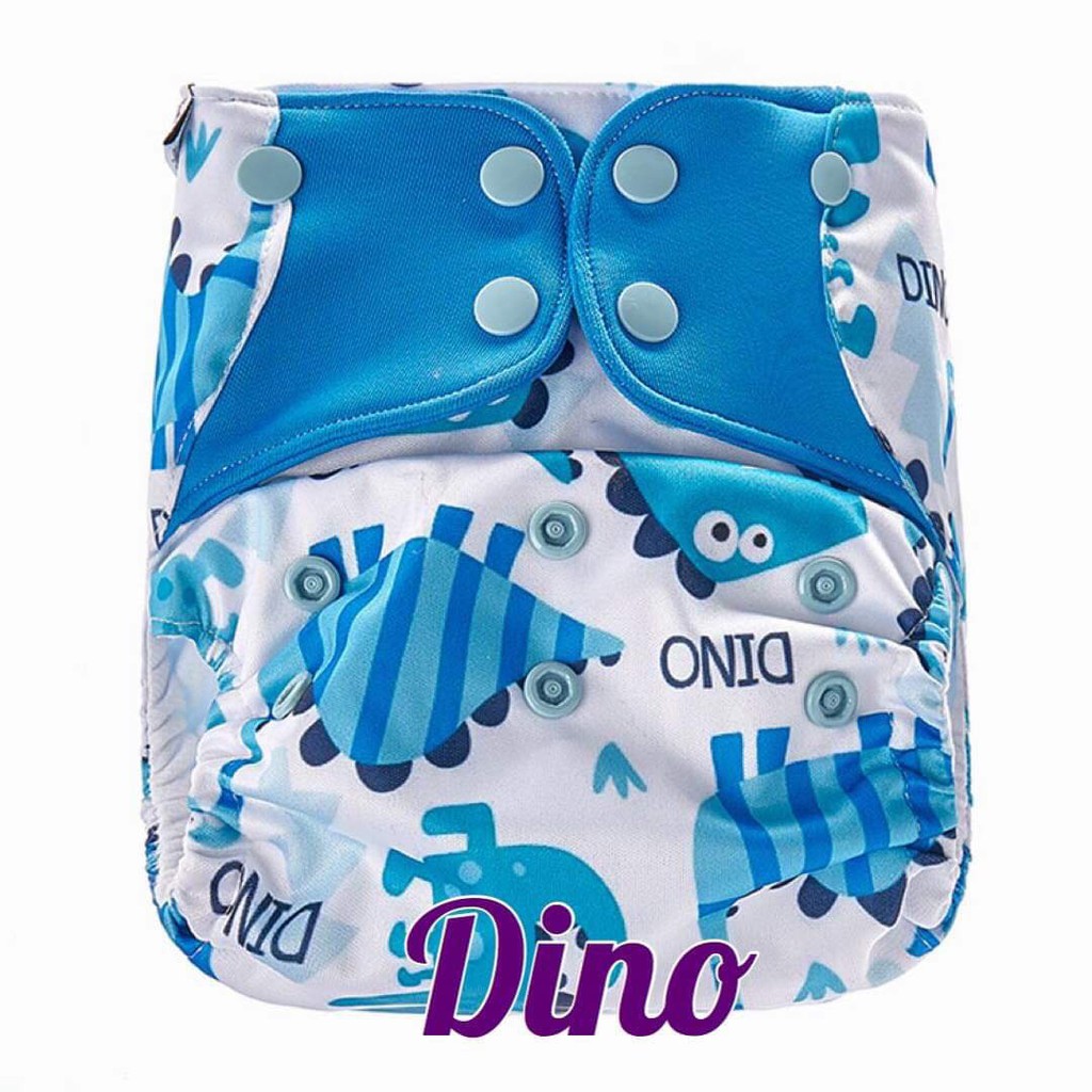 Booldeet POSH Cloth Diaper - DINO (one-size-fits-most; with 4-Layer ...