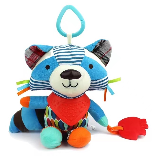 Baby Big Hanging Rattle Toys Colorful Animal Teether Crib Car Seat Stroller Plush Toys