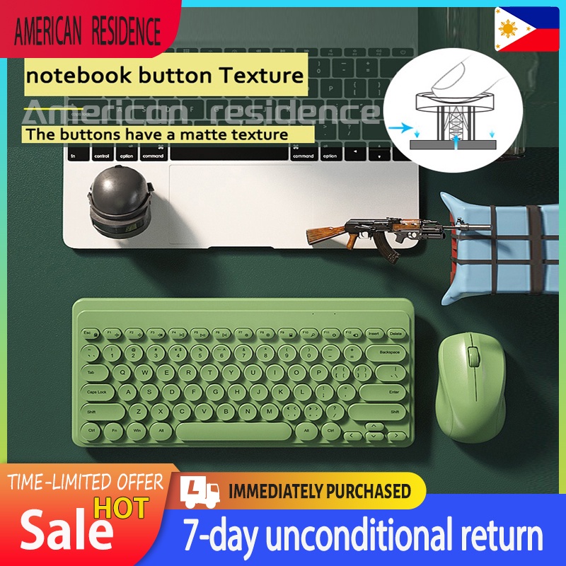 Green Wireless Keyboard Keyboard External USB for Laptop Cute Keyboard