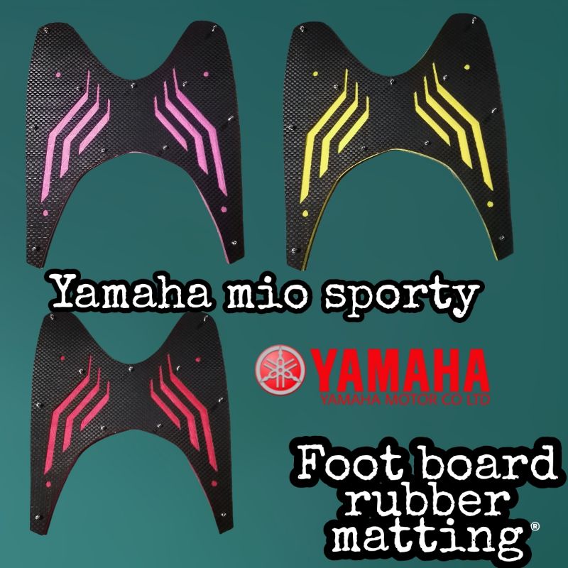 YAMAHA MIO SPORTY FOOTBOARD MATTING DESIGNED DUAL RUBBERS new design Shopee Philippines