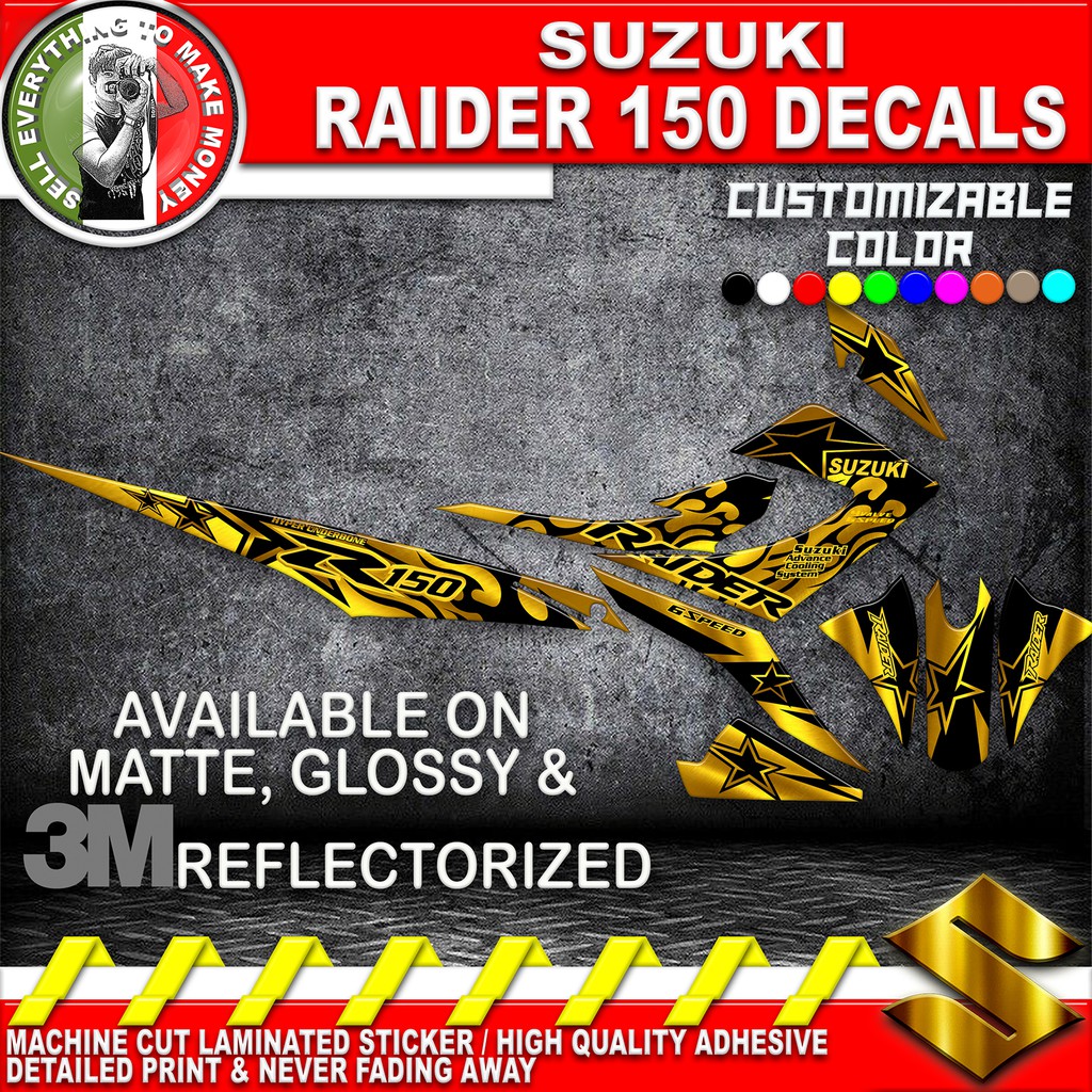 SUZUKI RAIDER 150 DECALS / STICKER FLAME FOR MOTORCYCLE PARTS AND ...