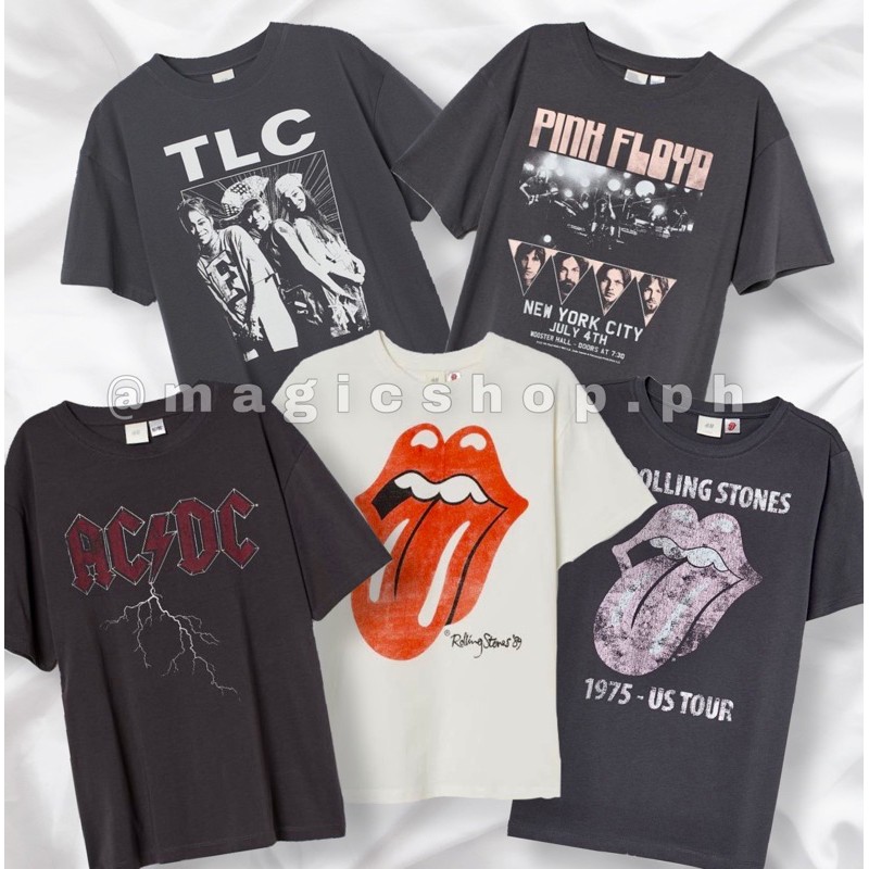 H&m band store t shirts