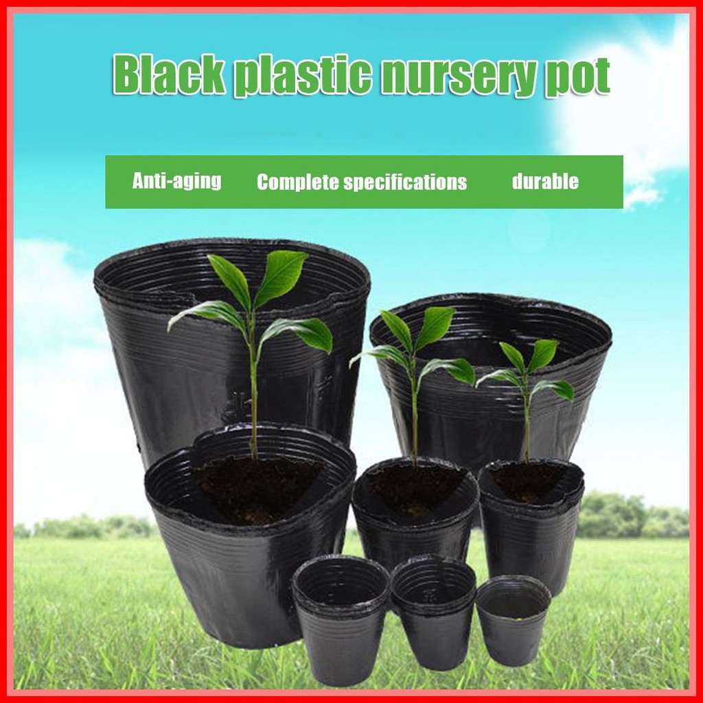 【COD】★50/100pcs(set)Household Garden Black Plastic Plant Soft Plant ...