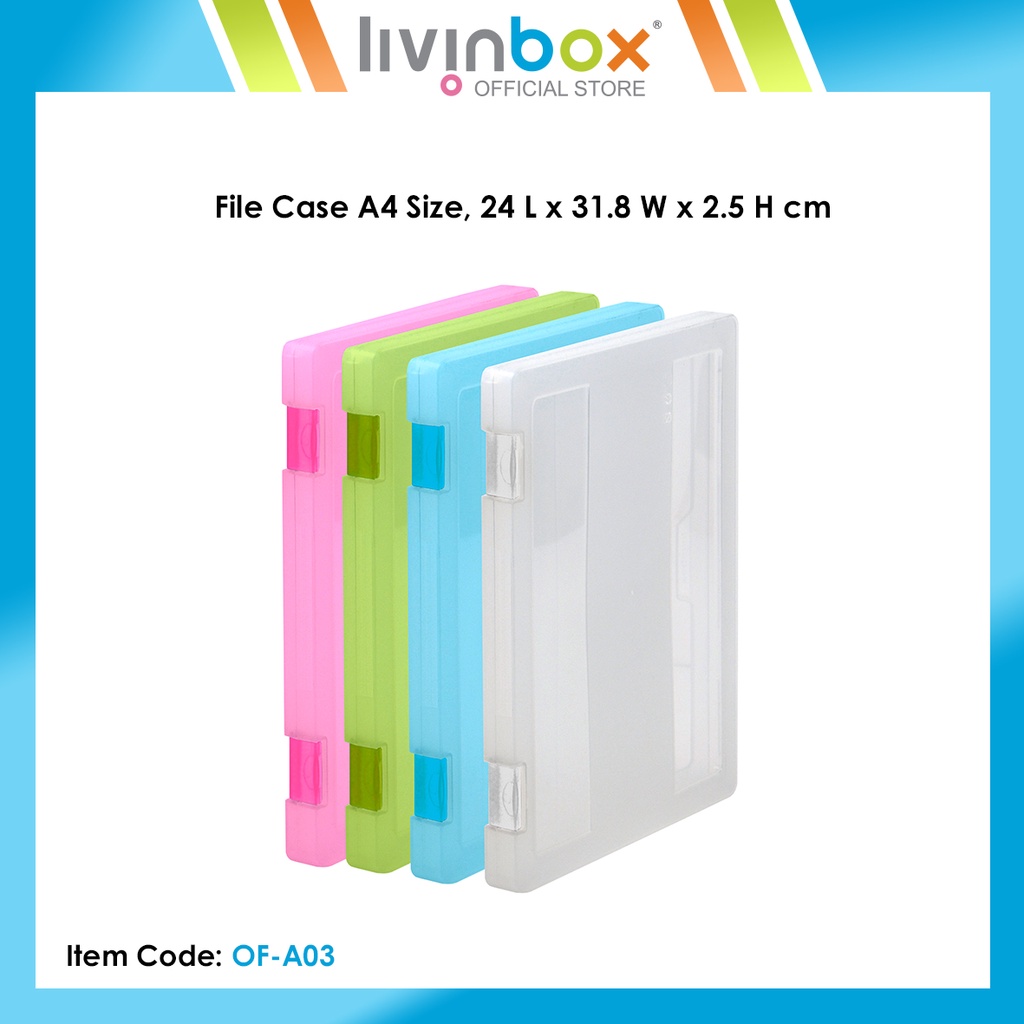 Livinbox File Case A4 Size, 24 L x 31.8 W x 2.5 H cm | Shopee Philippines