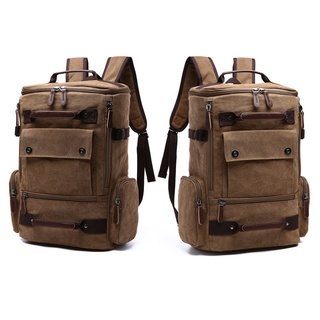 Men s Backpack Vintage Canvas Backpack School Bag Men s Travel Bags Large Capacity Backpack Laptop B