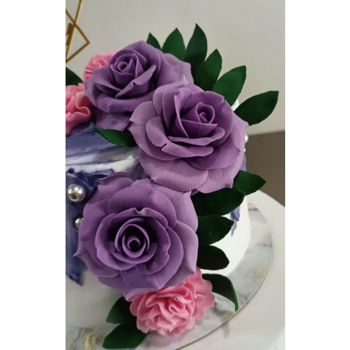ombre purple rose edible gumpaste flower | Shopee Philippines