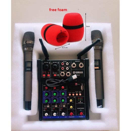YAMAHA G4 MIXER Bluetooth With High Quality Wireless Microphone With