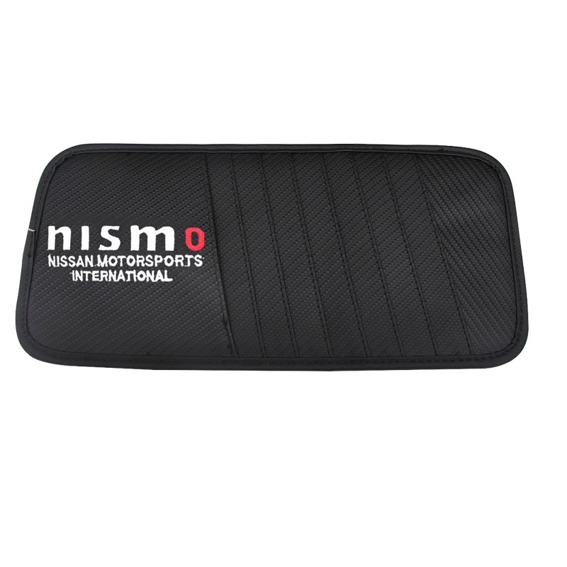 Embroidery for Nissan NISMO Emblem Carbon Fiber Sunshade Storage Bag