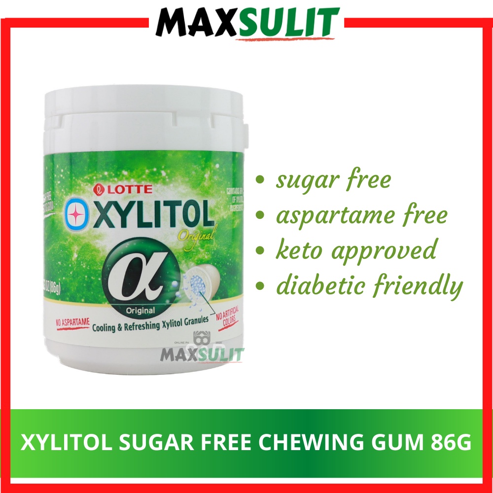 Lotte Xylitol Sugar free Chewing Gum Keto Friendly No Aspartame 86g