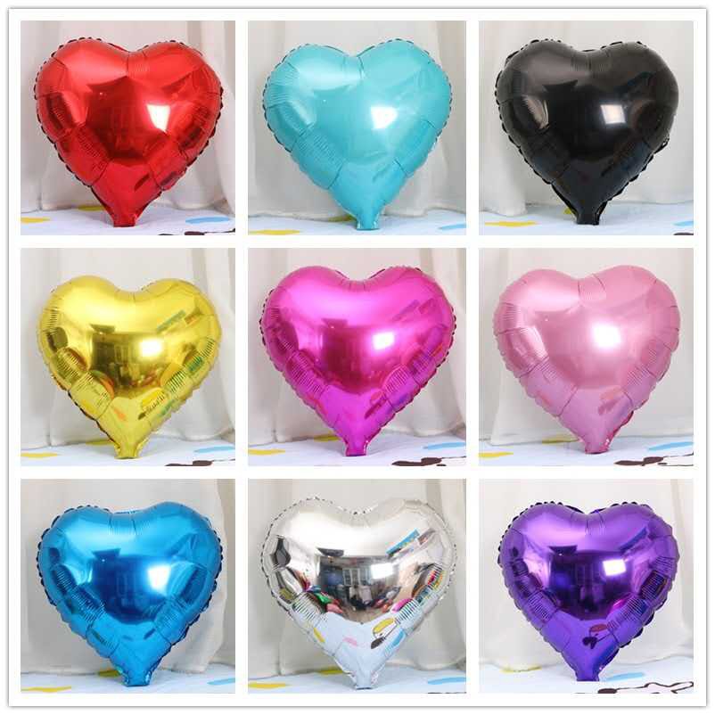 18 inches Heart shape birthday party decorations aluminum foil balloon ...