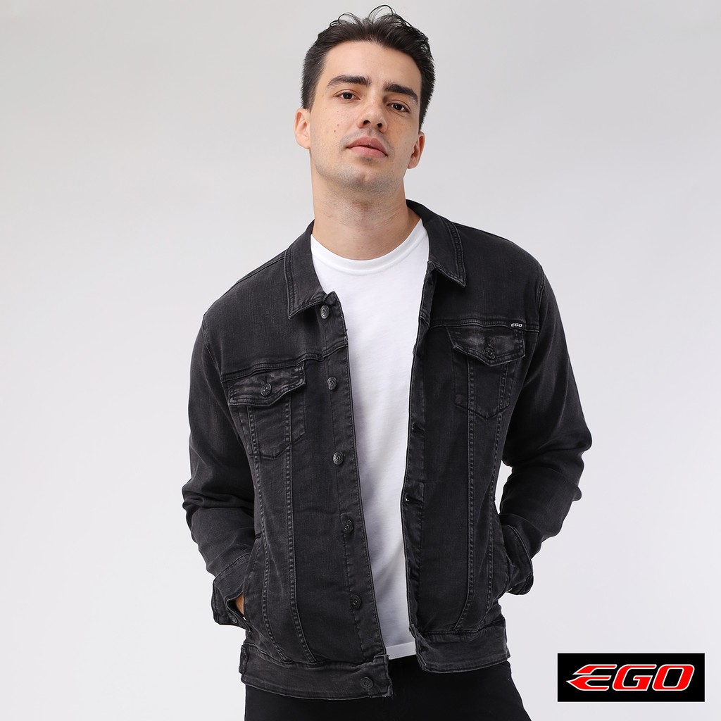 Ego Denim Jacket W/O Hood EMT03-0652 (Black Denim) | Shopee Philippines