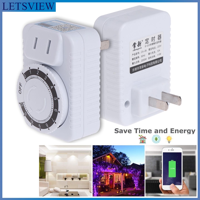 Letsview CX05 Electrical Mechanical Time Wall Plug Switch Digital