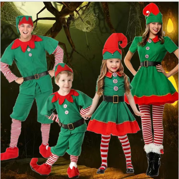 Congme Christmas Elf Family Costume Clothes for Baby Boy Girls Halloween Party Cosplay Outfit for Kids Adult Shopee Philippines