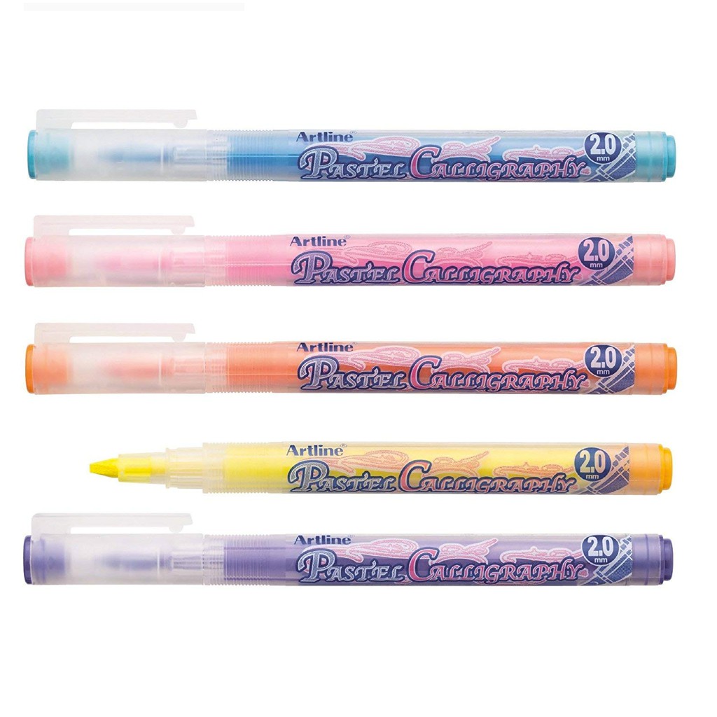 Officeworks Calligraphy Pens Artline Calligraphy Pen — 4.0mm Tip, Blue ...
