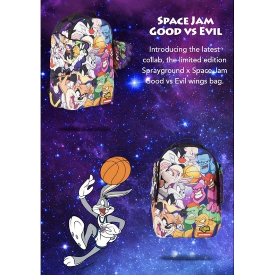 Sprayground x Space Jam backpack Shopee Philippines