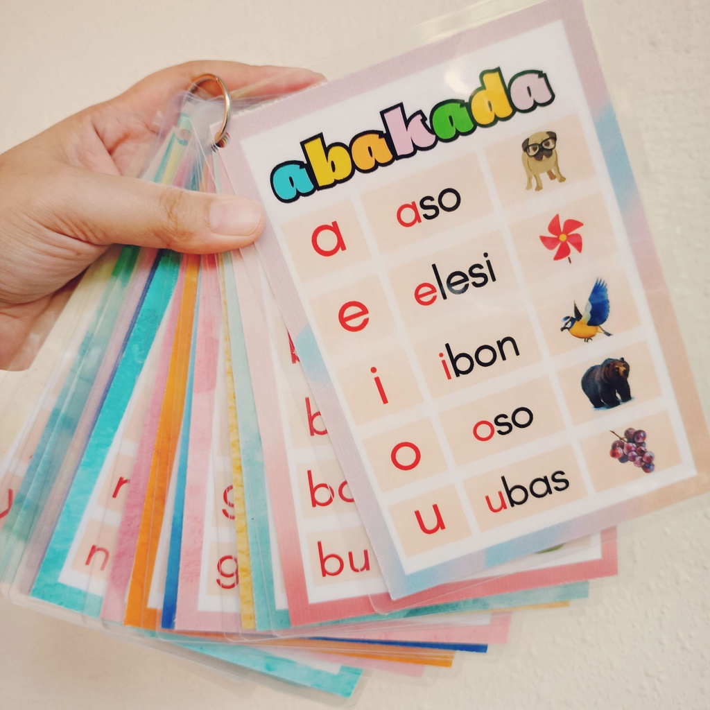 THICK BIG Cards Abakada Tagalog Filipino Flashcards Laminated Complete ...