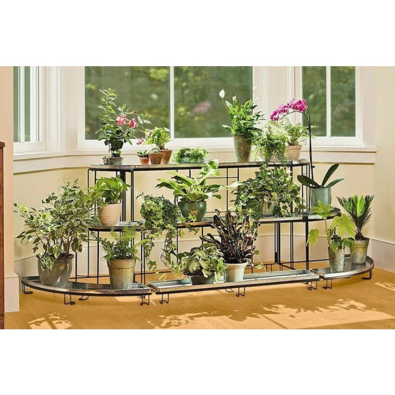 Iron flower pot holder Iron flower pot rack stacking rack 3 multi ...