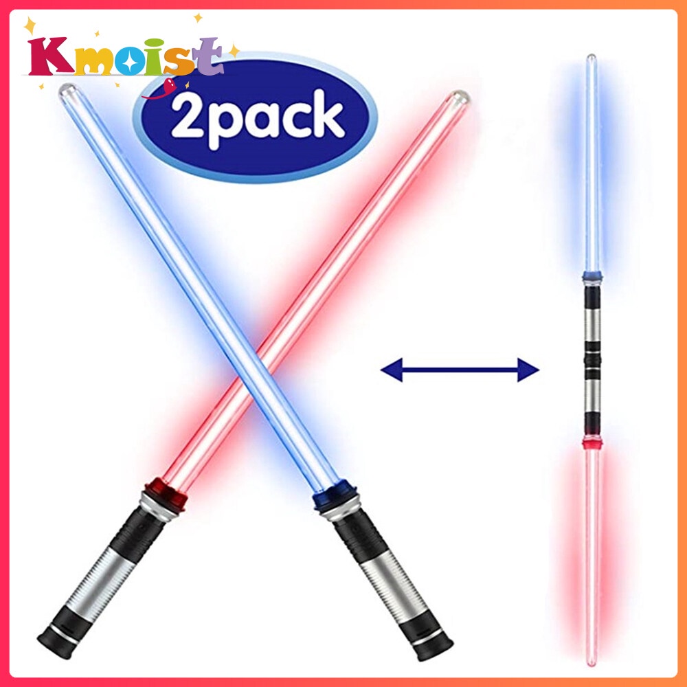 Kmoist 2pcs StarWars Lightsaber with Sound Seven Color Kids Cosplay
