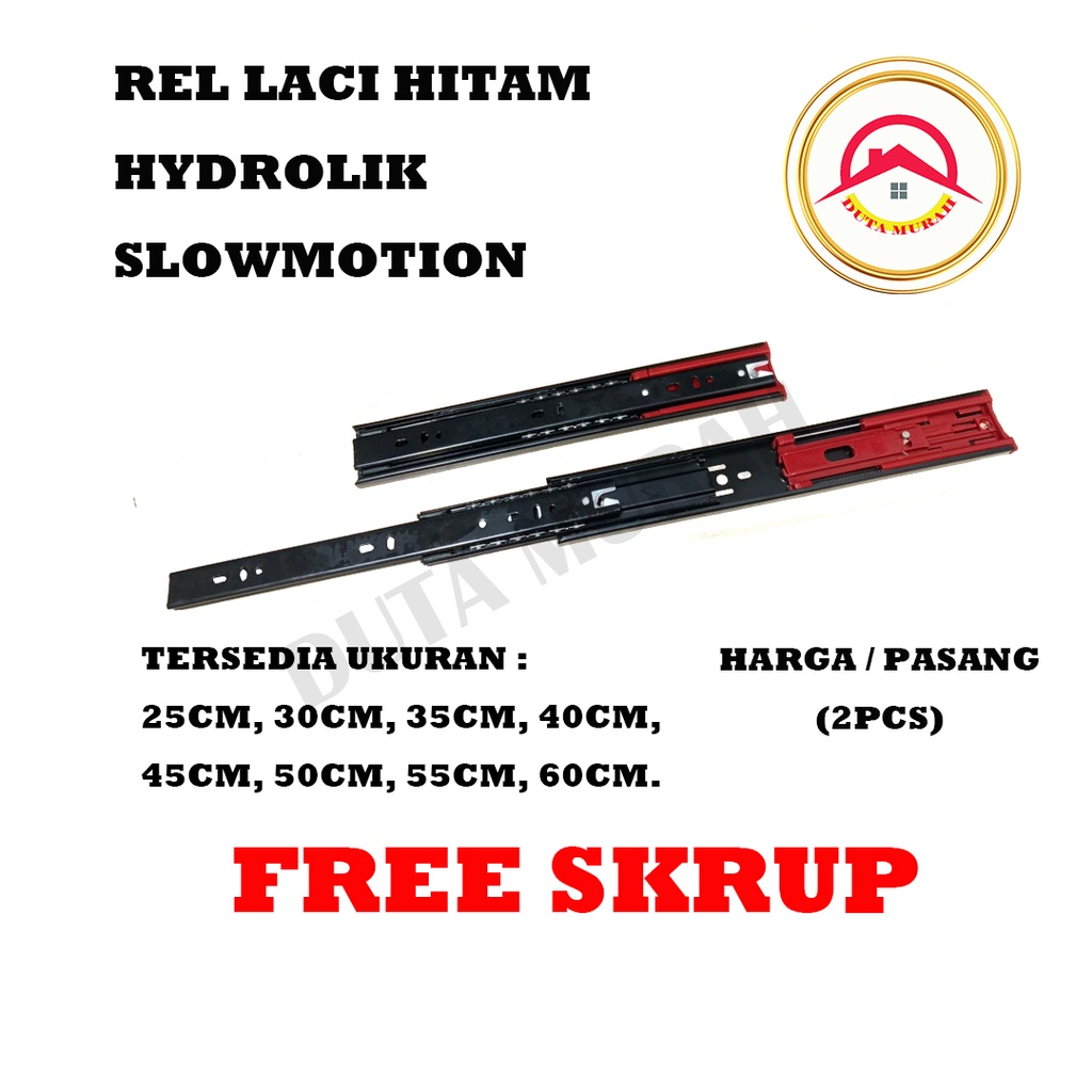 Drawer Rail 40cm Double Full Extension Slow Motion SM BM Soft Close 4.5 ...