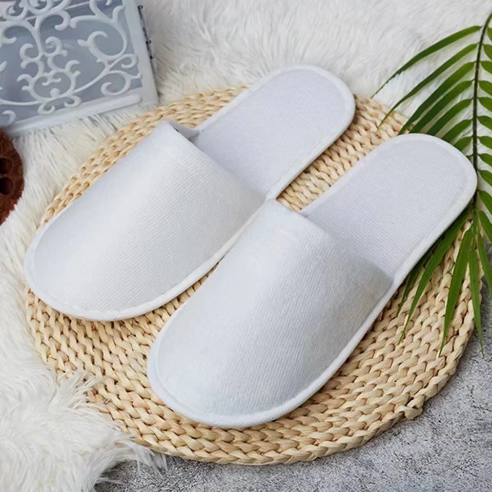 SJW Towelling Open Closed Toe Hotel Slipper Spa Shoes Disposable Shopee Philippines