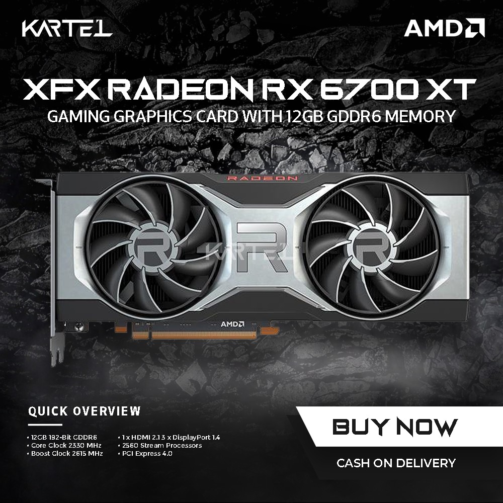 XFX - AMD Radeon RX 6700 XT 12GB GDDR6 PCI Express 4.0 Gaming Graphics ...