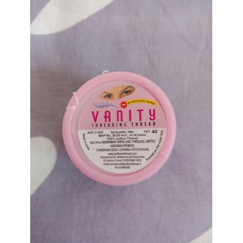 VARDHMAN Vanity Eyebrow Organic Antibacterial Threading Thread 100% ...
