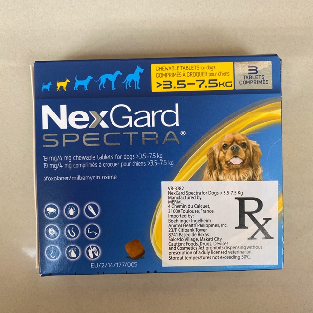 NexGard Spectra Tablets for Dogs - Pack of 3