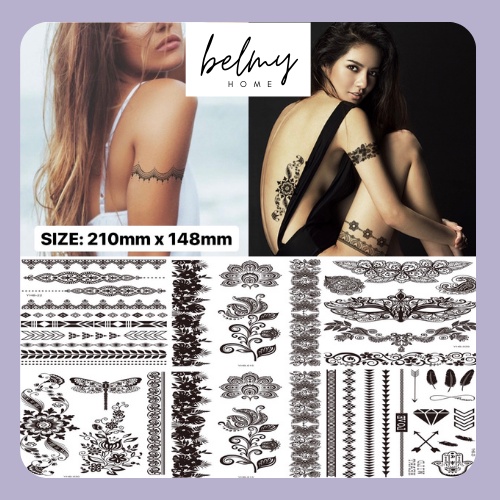 Waterproof Band Tattoo Long Lasting Temporary Armband Tattoo Sticker