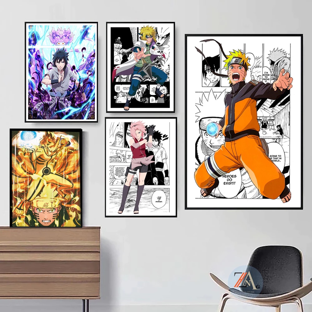 Poster Toile Naruto 60x90cm Sans Cadre - Akatsuki - Décoration Murale Manga