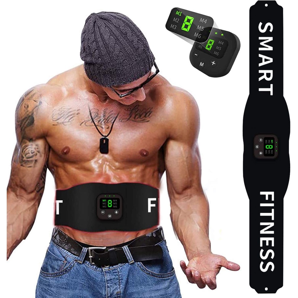 EMS Powerful FatBurning Waist Trainer Belt Smart Fitness ABS Toning