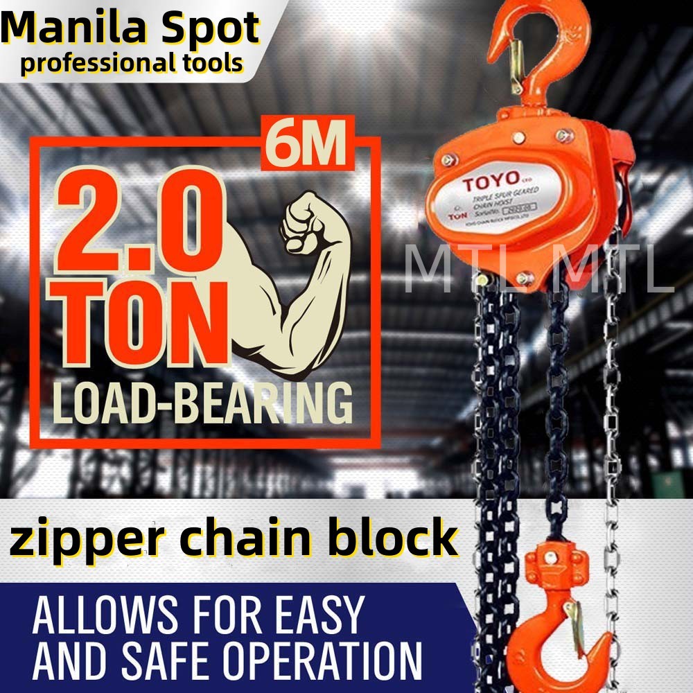 TOYO Chain Block 1Ton 2Ton 3Ton 3M 6M 9M Chain Good Quality | Shopee ...