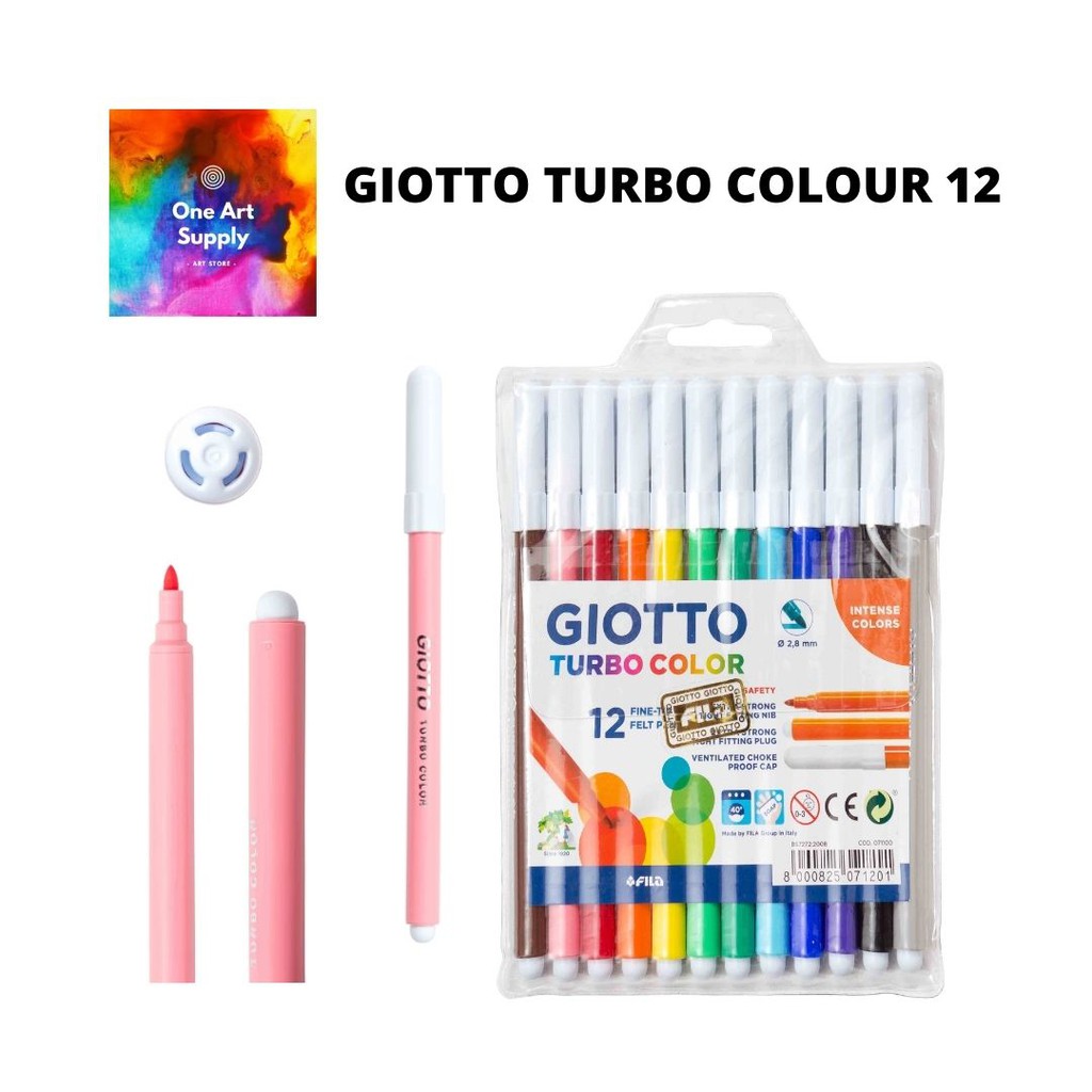Giotto Turbo Marker Color Pen 12 | Shopee Philippines