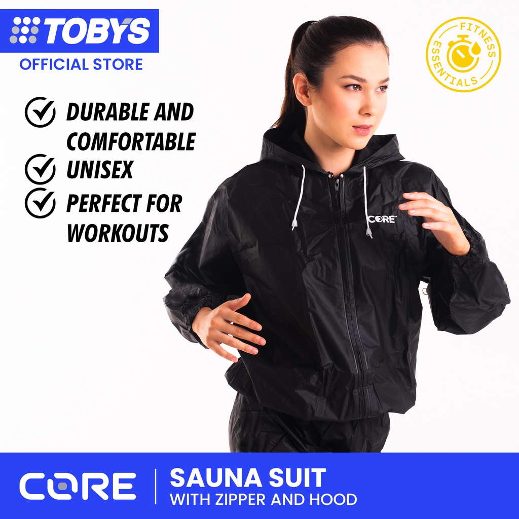 Core Unisex Sauna Suit with Zipper and Hood Shopee Philippines