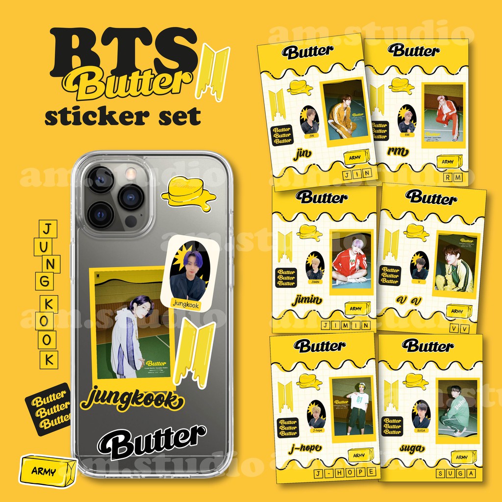BUTTER Sticker SET [Sticker Die-cut] A6 | Shopee Philippines
