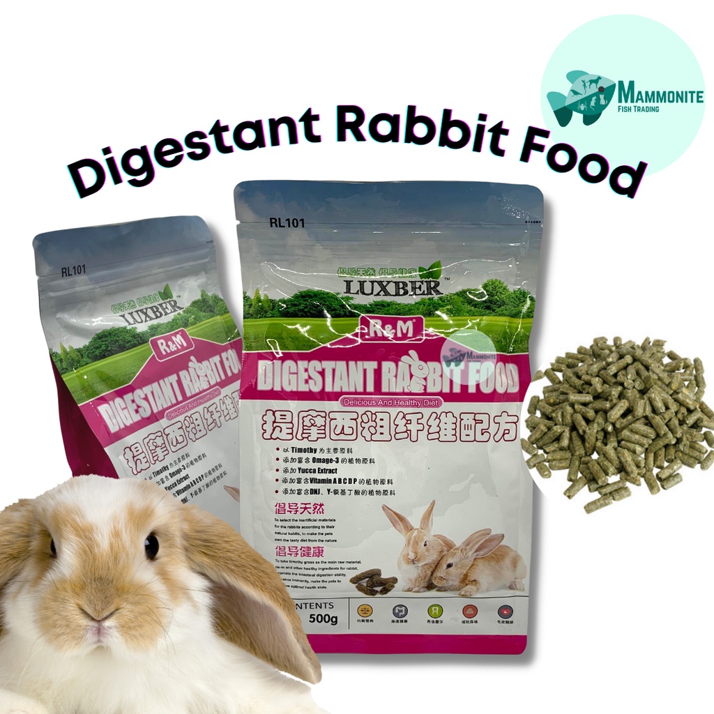 Pet Rabbit Digestant Food Mix Omega 3 Timothy Rabbit 500g | Shopee ...