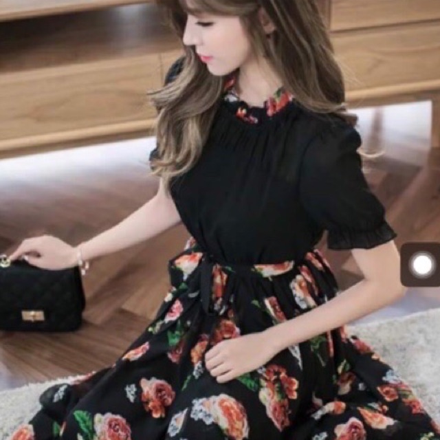 Korean Semi formal Dress with belt Shopee Philippines